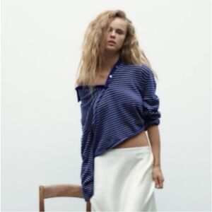 Zara Striped Polo Top